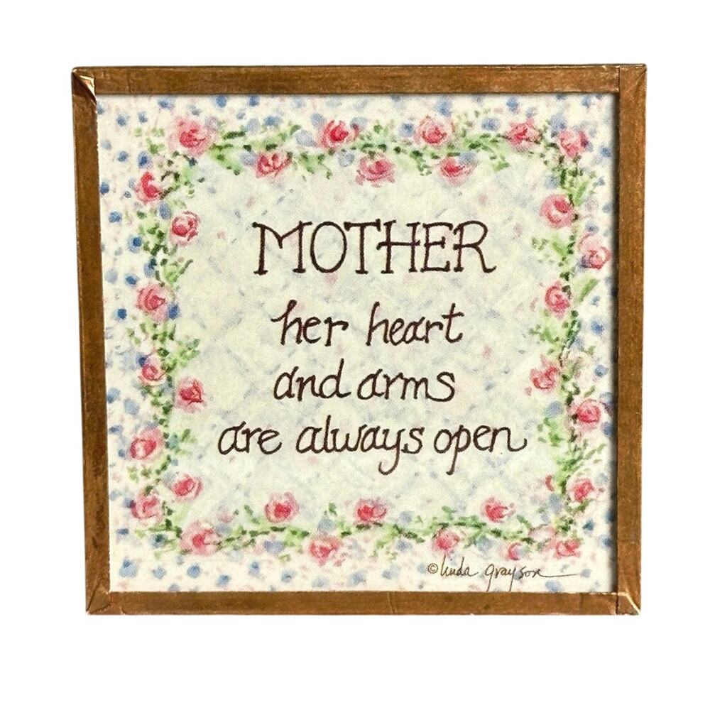 Vintage Linda Grayson Printwick Papers fridge magnet 2.6x2.5 Mother’s Day copper